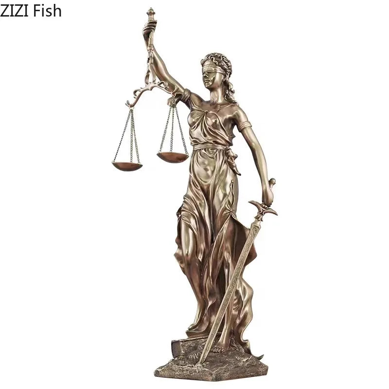 DecorBites™ Justice Goddess Resin Sculpture - Room Aesthetic Decor