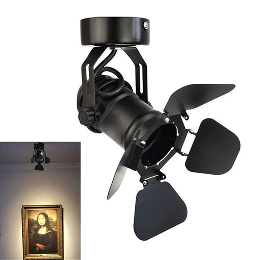 DecorBites™ Industrial Ceiling Spotlight Lamp with Foldable Flippers for Hallway Art Light