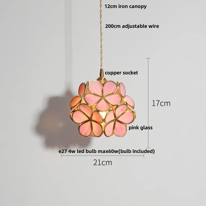 DecorBites™ Clear Glass Copper LED Pendant Lamp for Home Decor and Lighting