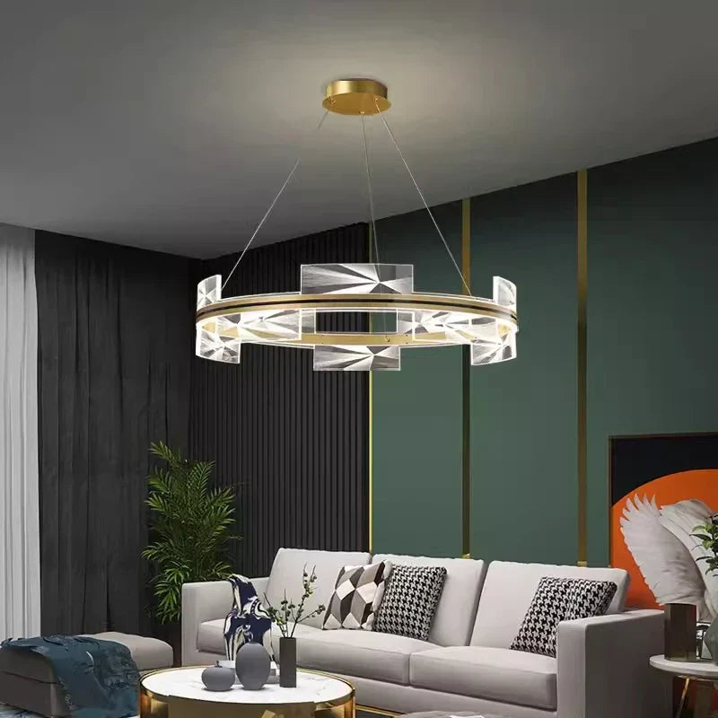 Luces colgantes LED con baño de aluminio dorado Decorbites™ para la decoración del hogar