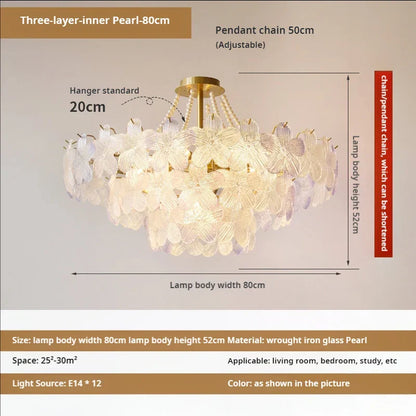 DecorBites™ Leafless Crystal Chandelier: Modern French Living Room & Bedroom Lighting