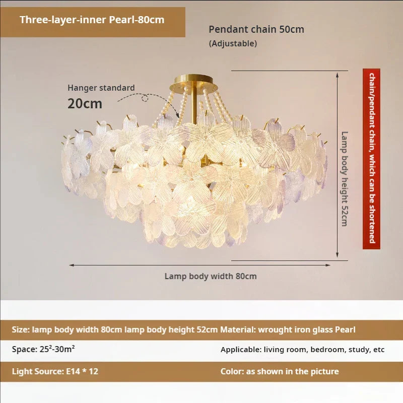 Crystal Leafless Chandelier