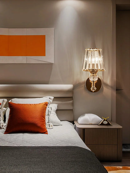 DecorBites™ Crystal Wall Lamp: Modern Simple Luxury for Bedroom Staircase Living Room TV Background