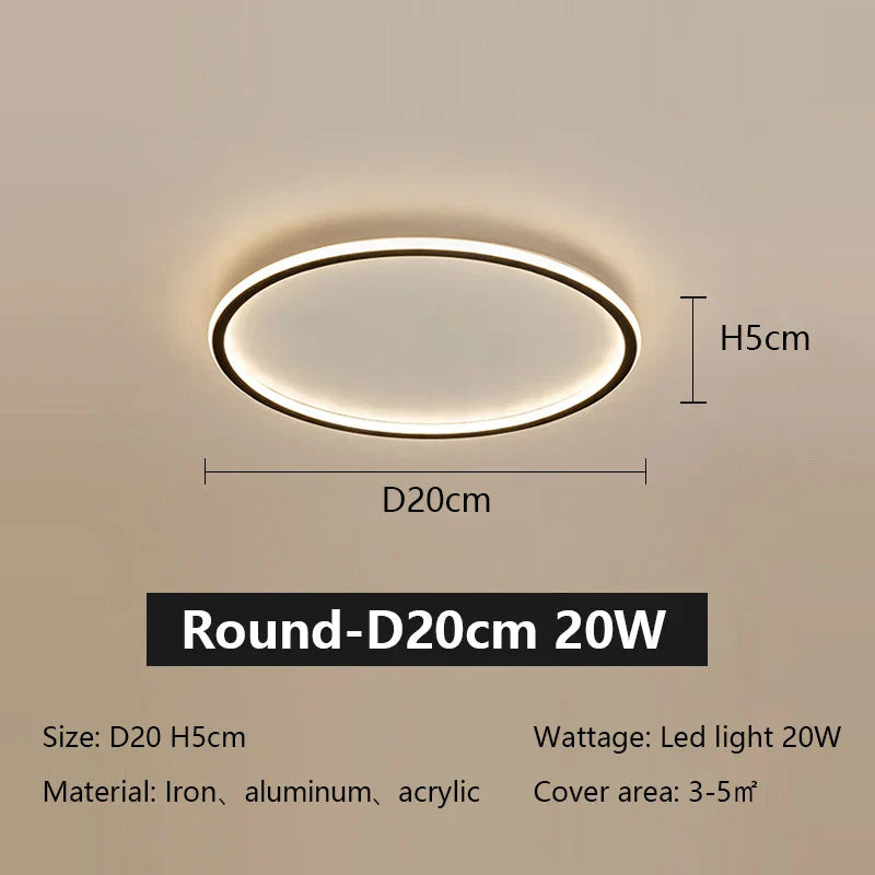 DecorBites™ LED Ceiling Lamp Iron Dimmable Modern Living Room Light Fixture