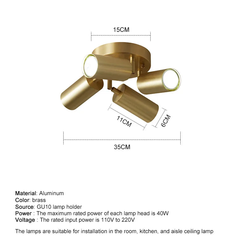 أضواء السقف LED GU10 القابلة للتعديل من DecorBites™ للمطبخ وغرفة الطعام الحديثة