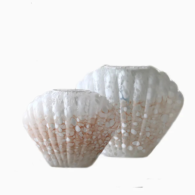 DecorBites™ Glass Vase Floral Arrangement Terrarium Clamshell Craft Shell Home Decor