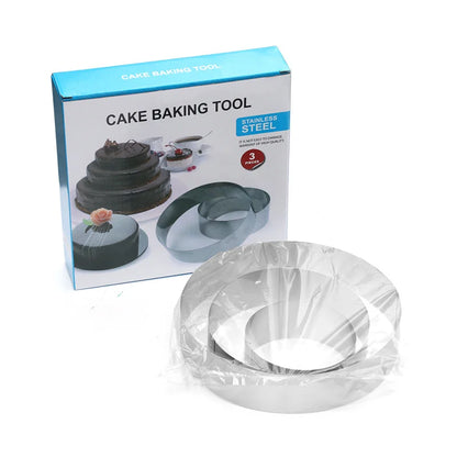 DecorBites™ Heart-Shaped Stainless Steel Mousse Mold Set - Baking Tool for Cakes & Desserts