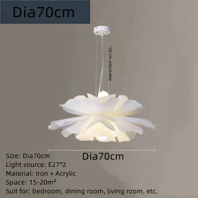 DecorBites™ Acrylic Flower Chandelier LED Pendant Light for Dining and Bedroom Decor