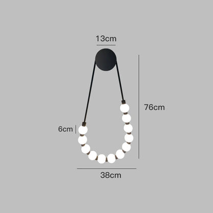 Lámpara de pared asimétrica DecorBites™ estilo italiano color crema con forma de haba mágica