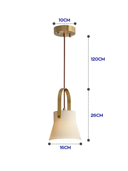 DecorBites™ Japanese Ceramics Bedside Chandelier | Designer Bedroom Lamp for Home Decor