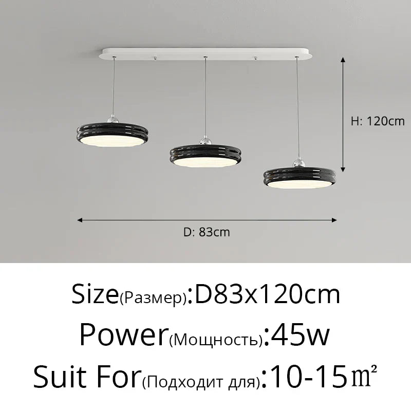 DecorBites™ Circular Modern Chandelier Pendant Light Dimmable Indoor Lamp for Dining & Kitchen Island