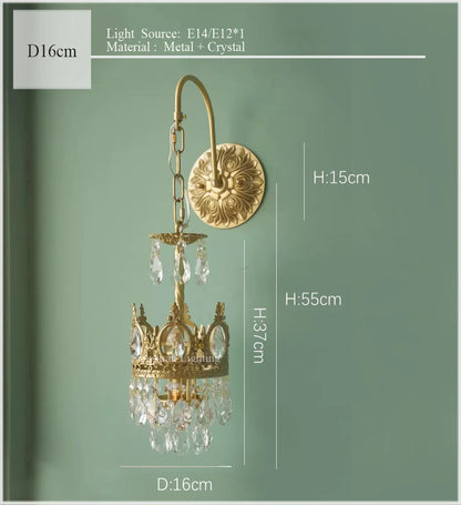 Decorbites™ Kronen-Kristall-Leuchter – Goldener Vintage-LED-Hängeleuchter für elegante Innenbeleuchtung