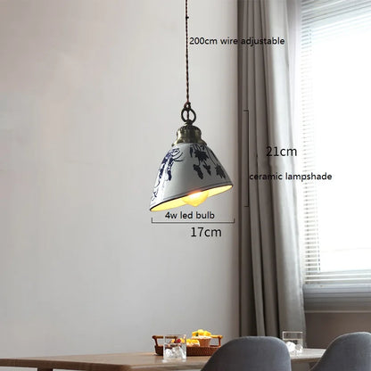 DecorBites™ Ceramic LED Pendant Lamp: Modern Simple Indoor Decor Lighting for Home & Restaurant