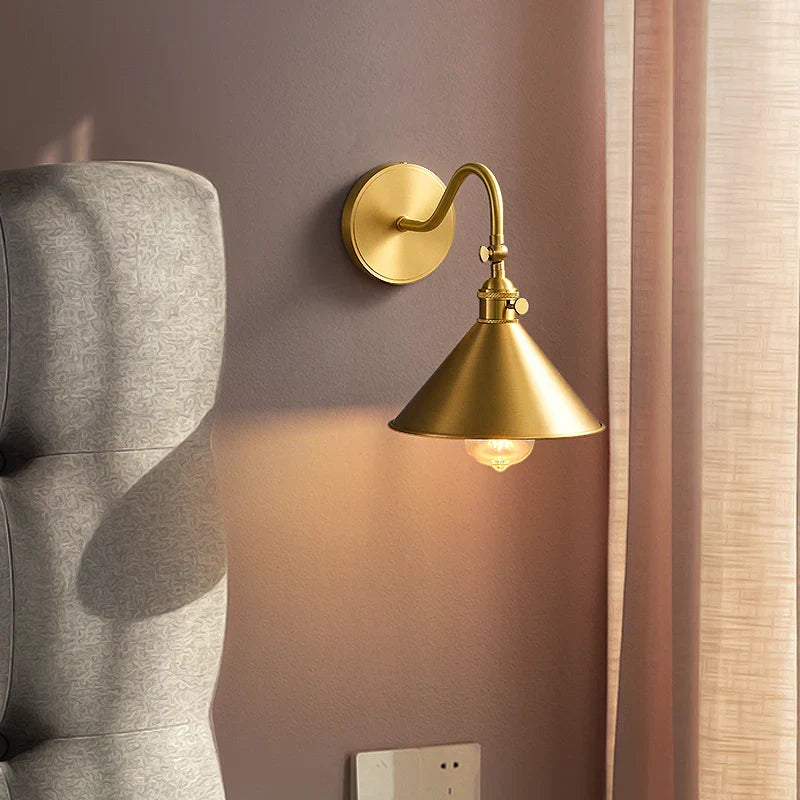DecorBites™ LED Copper Wall Lights | Pull Chain Switch | Indoor Bedroom Living Room Lamp