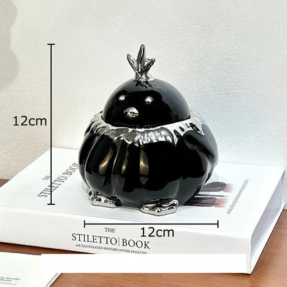 DecorBites™ Duck Shaped Ceramic Ashtray with Lid - Windproof Smoking Accessories