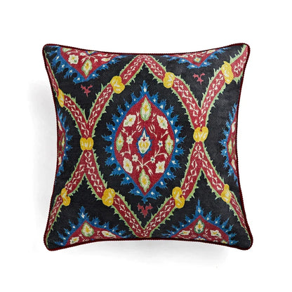 DecorBites™ Circus Retro Throw Pillow Cover with Tassels 45x45 Eclectic Home Decor