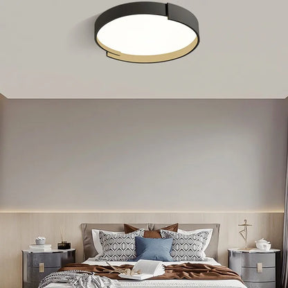DecorBites™ LED Ceiling Lamp Master Bedroom White Gray Modern Round Study Room