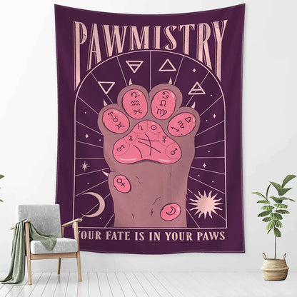 DecorBites™ Cartoon Cat Claw Tapestry Wall Hanging Abstract Art Home Decor