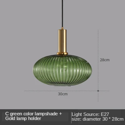 DecorBites™ Gray Glass LED Pendant Lights for Modern Nordic Home Decor