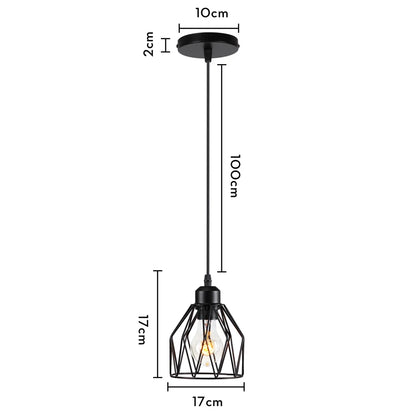 DecorBites™ Industrial Black Mini Pendant Light for Dining Room, Bar, and Clothing Store