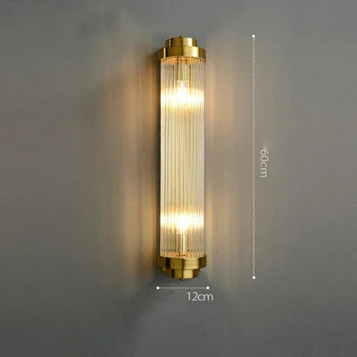 DecorBites™ Art Deco Stainless Steel Crystal LED Wall Sconce Black Gold Bedroom Corridor