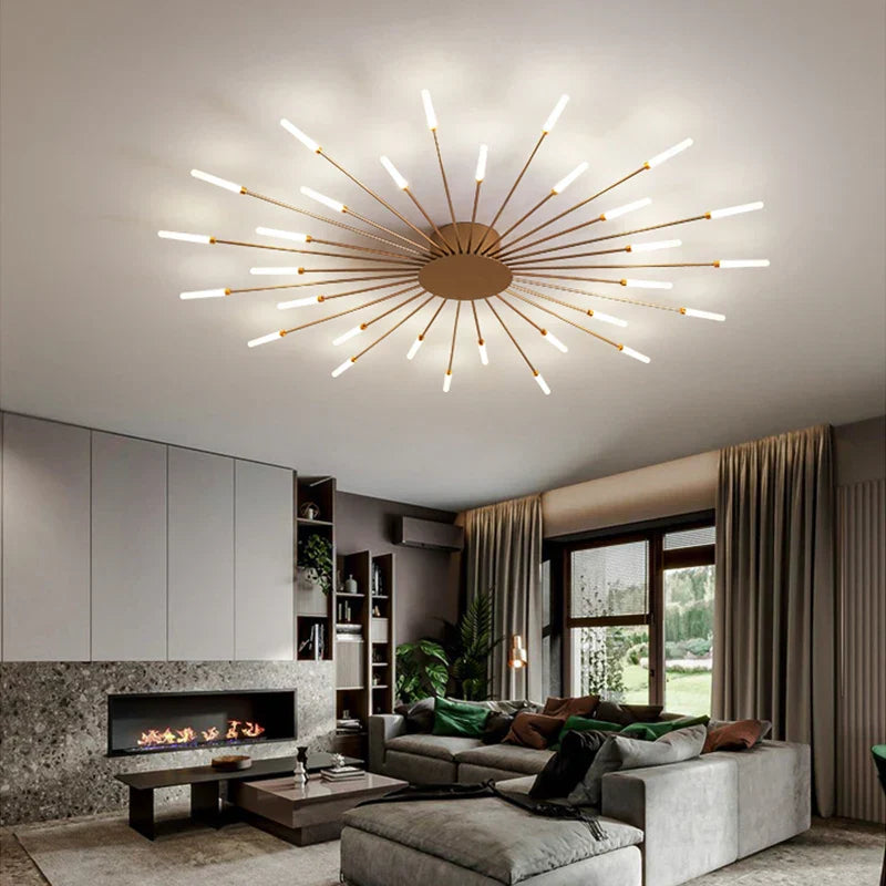 Lámparas Colgantes de Luces LED de Fuegos Artificiales™ Decorbites - Iluminación de Lámpara de Araña Moderna para Sala de Estar y Dormitorio
