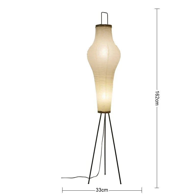 DecorBites™ Wabi-sabi Tripod Floor Lamp - Noguchi Inspired Art Decor for Living Room