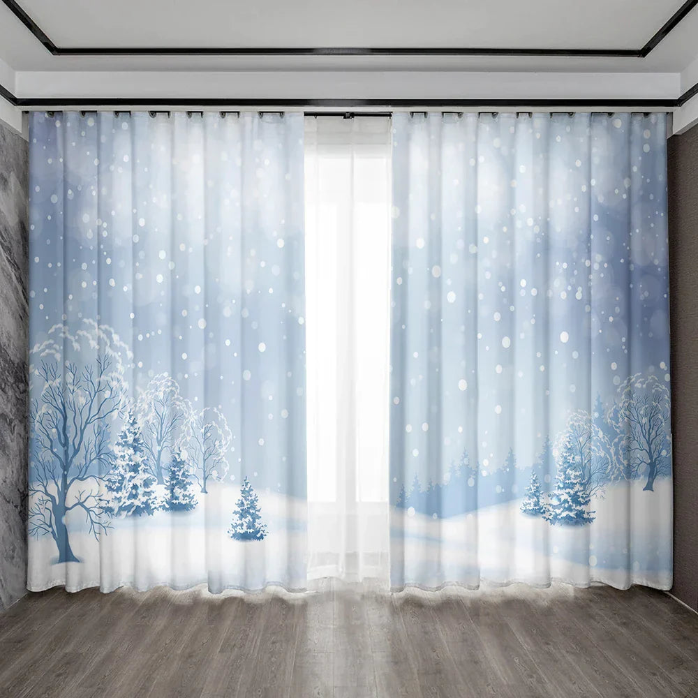 Decobites Starry Sky Night View Curtains for Home Decoration, Kitchen, Coffee Shop, Living Room