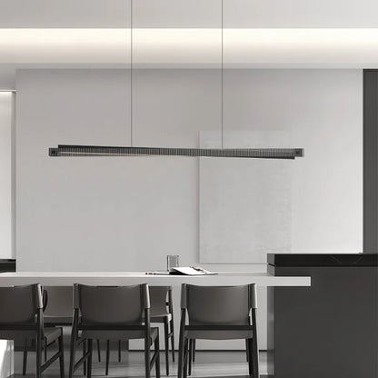 DecorBites™ Bar Shape Glass & Aluminum Chandelier: High-end Nordic Pendant Light for Luxury Ambiance