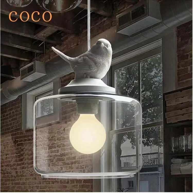 DecorBites™ Bird LED Glass Chandeliers - Modern Creative Restaurant Ceiling Lights