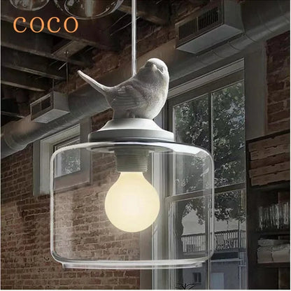 DecorBites™ Bird LED Glass Chandeliers - Modern Creative Restaurant Ceiling Lights