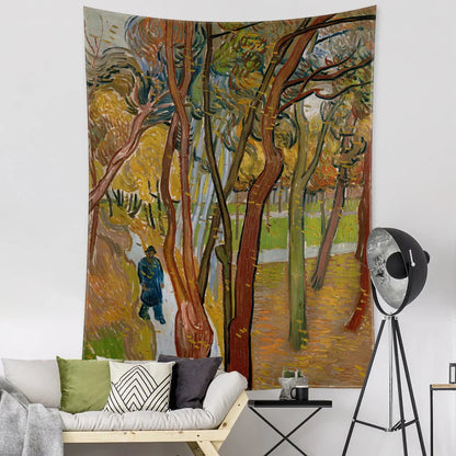 Decobites Van Gogh Inspired Landscape Tapestry Wall Hanging for Witchcraft Aesthetics Room Decor