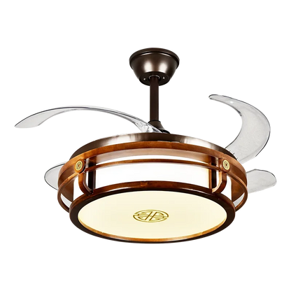 Ventilador de techo con luz LED DecorBites™ con control remoto, diseño moderno y ecológico, cuerpo metálico sostenible