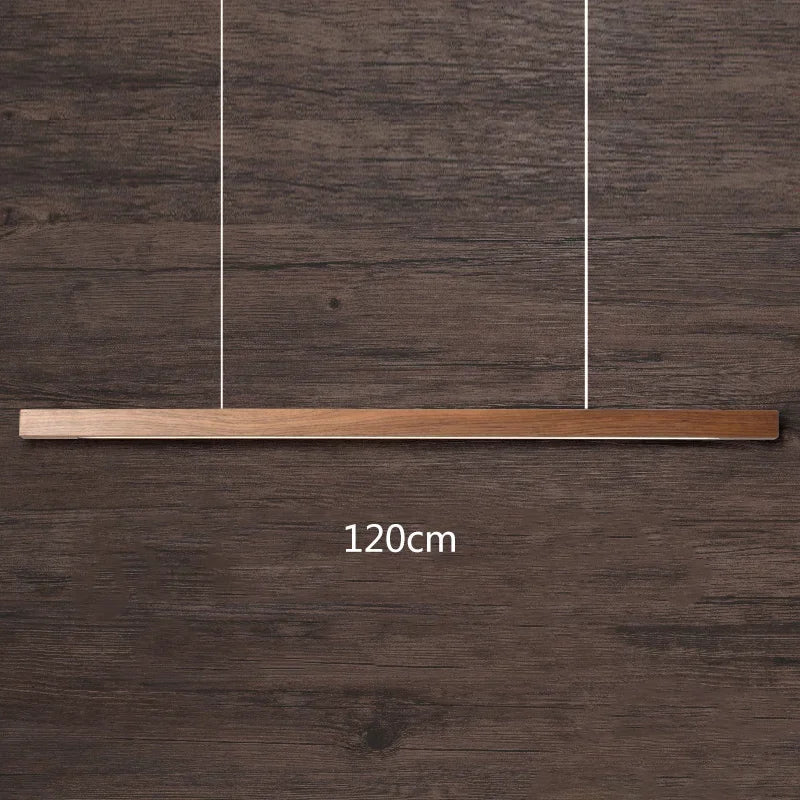 DecorBites™ مصباح معلق من خشب الجوز الأسود: تصميم بسيط لشريط جذوع الأشجار لغرفة الطعام والمكتب