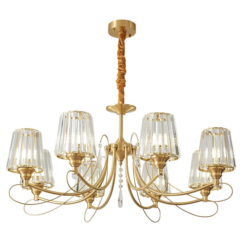 DecorBites™ Bronze Villa All Copper Chandelier - Modern Light Luxury for Living Room