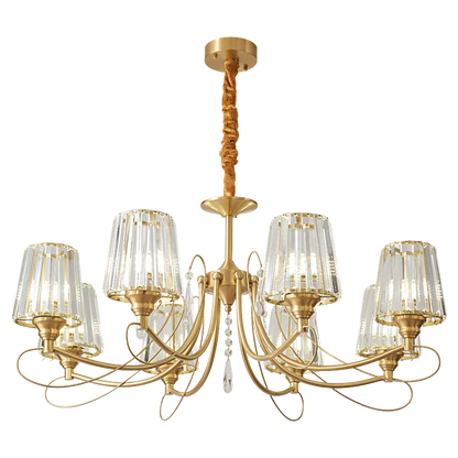 DecorBites™ Bronze Villa All Copper Chandelier - Modern Light Luxury for Living Room