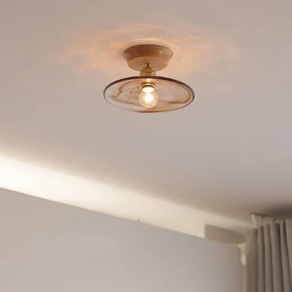 ديكوربايتس™ مصابيح سقف LED زجاجية كهرمانية اللون، ديكور عصري لشرفة المنزل أو المطعم