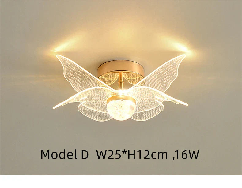 DecorBites™ Gold Acrylic LED Ceiling Light - Modern Nordic Style Lighting for Home Decor
