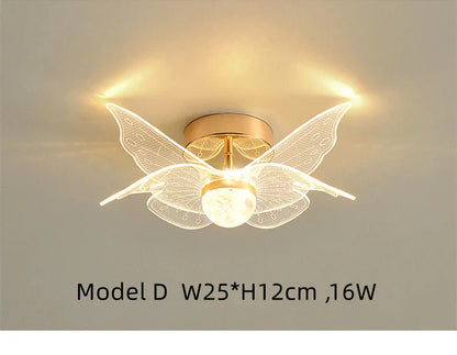 DecorBites™ Gold Acrylic LED Ceiling Light - Modern Nordic Style Lighting for Home Decor