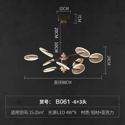 DecorBites™ Acrylic LED Ceiling Chandelier: Modern Nordic Design for Luxury Living Room and Bedroom Lighting