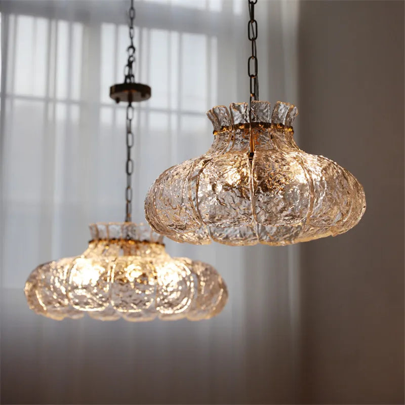 DecorBites™ Glass French Pendant Chandelier for Dining Room Bedroom Bar Decor
