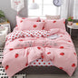 Decobites Cartoon Lattice Floral Geometric Pattern Bedding Set