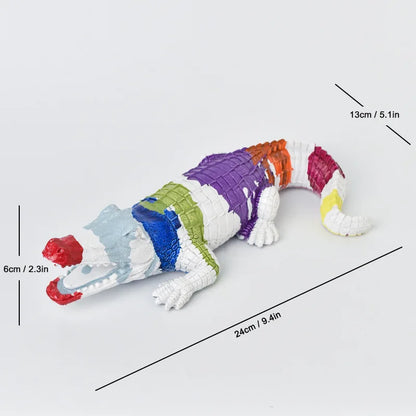 Decoración de escritorio DecorBites™ Escultura de cocodrilo de resina: Adornos creativos para una decoración estética del hogar.