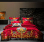 Decobites Luxe Brocade Cotton Embroidered Bedding Set - Quilt Cover Bed Linen Bedspread