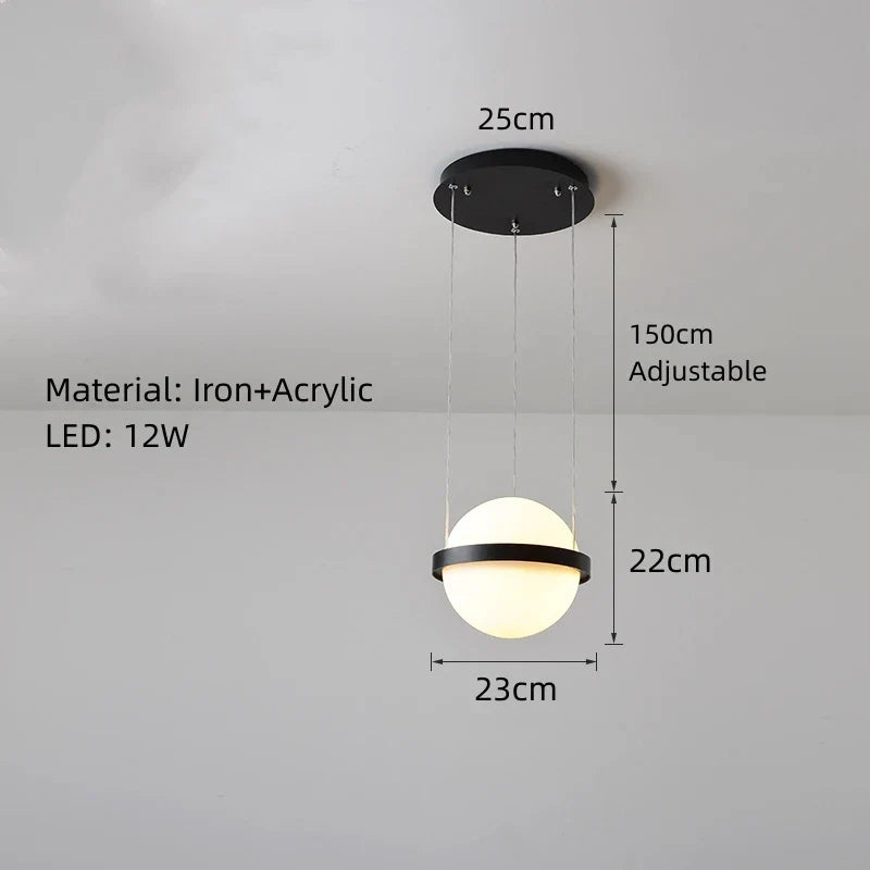 DecorBites™ Art Deco White Acrylic Ball Wall Lights with 3-Mode Dimming