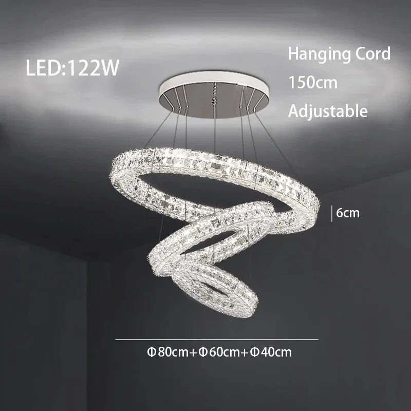 Lámpara de araña LED de cristal DecorBites™ - Iluminación moderna y lujosa para la sala de estar