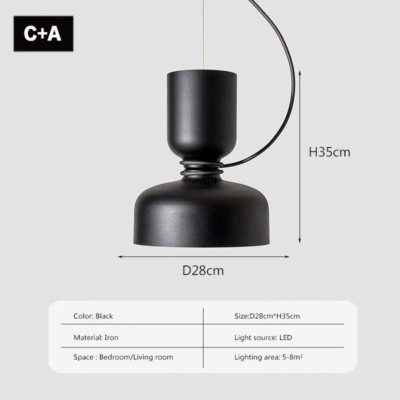 DecorBites™ LED Pendant Light: Minimalist Iron Fixture for Bedroom, Living Room, Restaurants & Bars