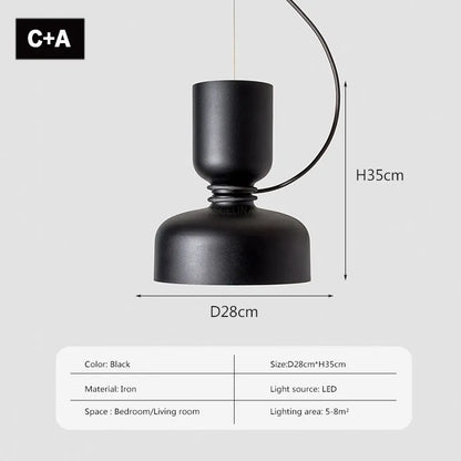 DecorBites™ LED Pendant Light: Minimalist Iron Fixture for Bedroom, Living Room, Restaurants & Bars