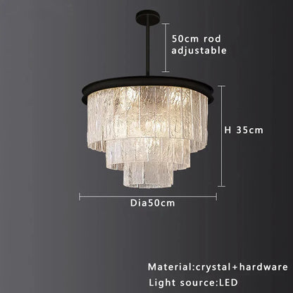 DecorBites™ Elegant Crystal Glass Chandelier for Luxury Home Decor