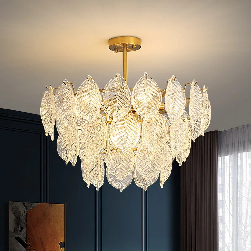 Decorbites™ Blatt-Glas-Hängelampe Luxus-Esszimmer-Deckenleuchte